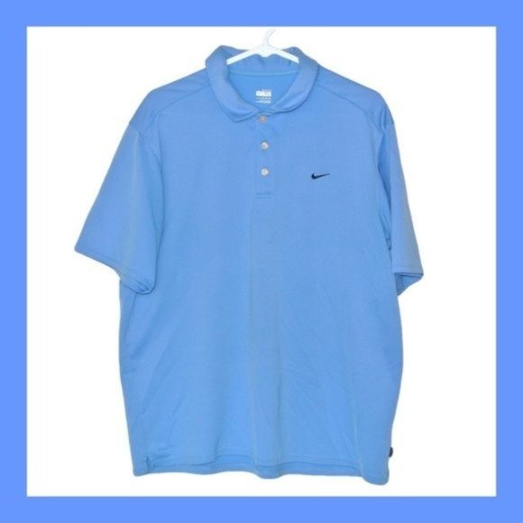 Nike Fit Dry Polo Shirt XL‎ Blue - Picture 1 of 5